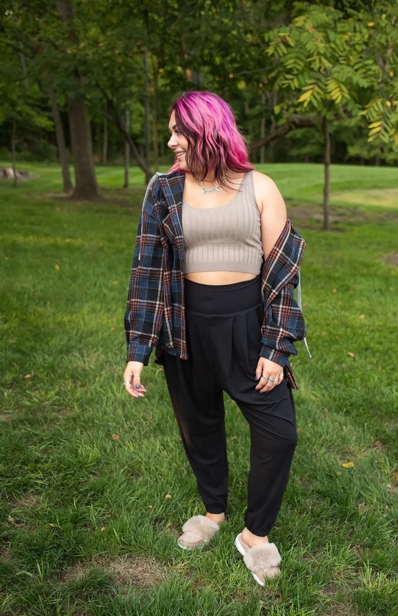 Black Butter Soft Pleated Jogger