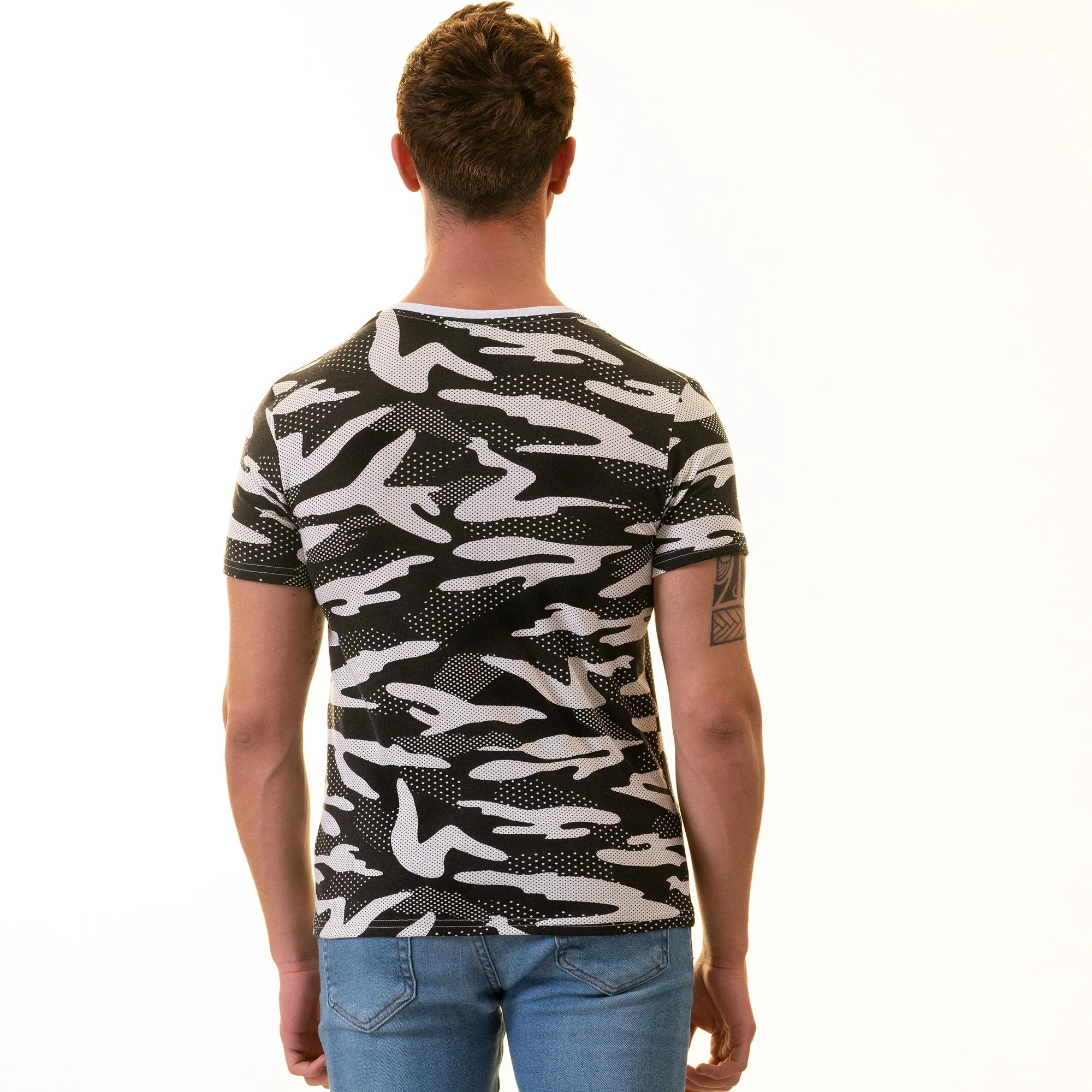 Black Camouflage European Made & Designed Premium Quality T-Shirt
