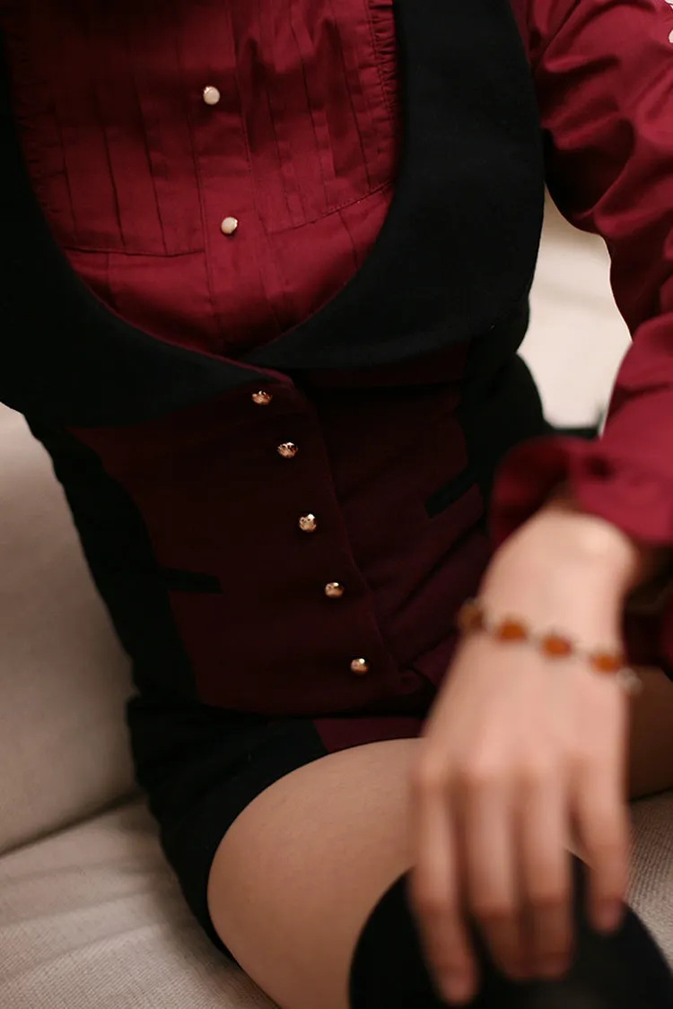 Black/Red Ringo Story Ouji Lolita Shorts