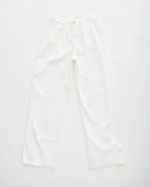 Blair Double Pleated Pant White