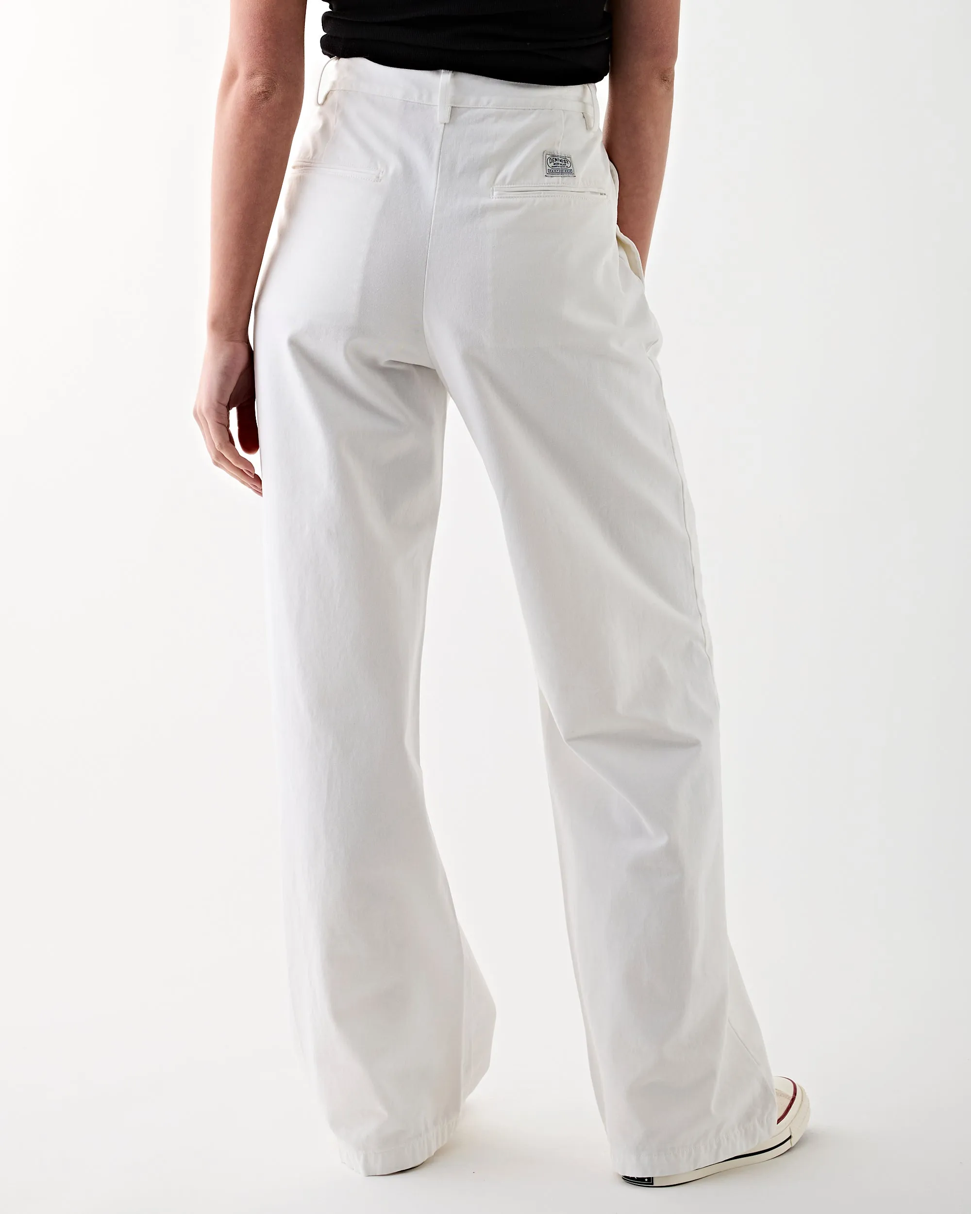 Blair Double Pleated Pant White