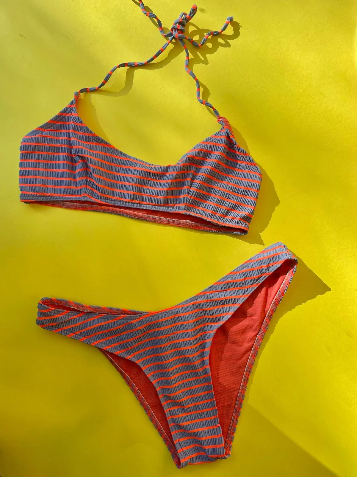 Caro Luna: Olivia Seersucker Bikini Bottom - L, Last One!