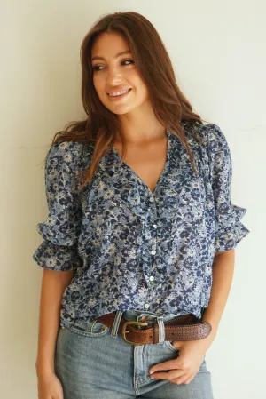Chloe Shirt in Daisy Blues