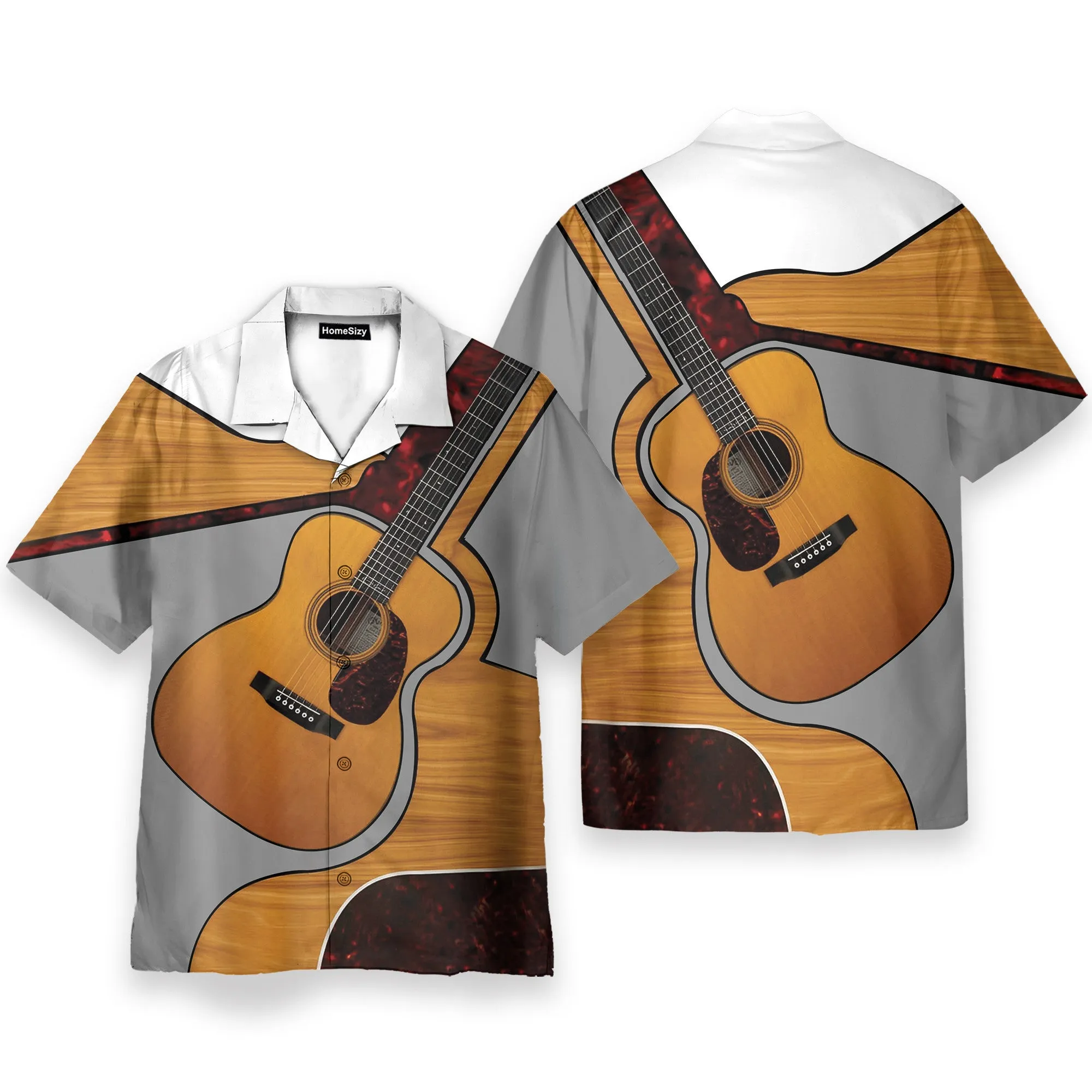 Classic Guitar Men's Button's Up Shirts - Hawaiian Shirt