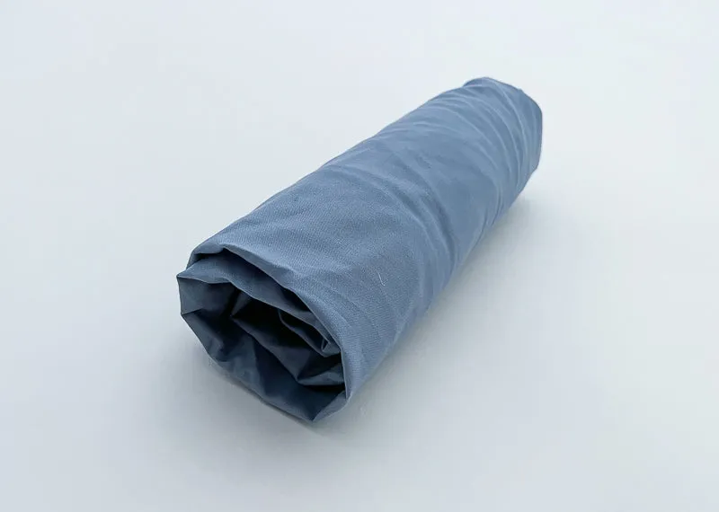 Coal Gray and Denim Blue Baby Crib Bedding Set Starter