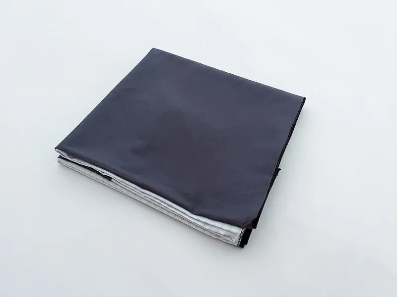 Coal Gray and Denim Blue Baby Crib Bedding Set Starter
