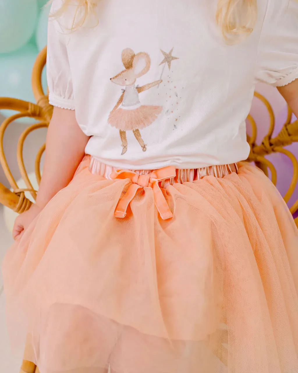 CONFETTI KIDZ SOFT PEACH TULLE SKIRT