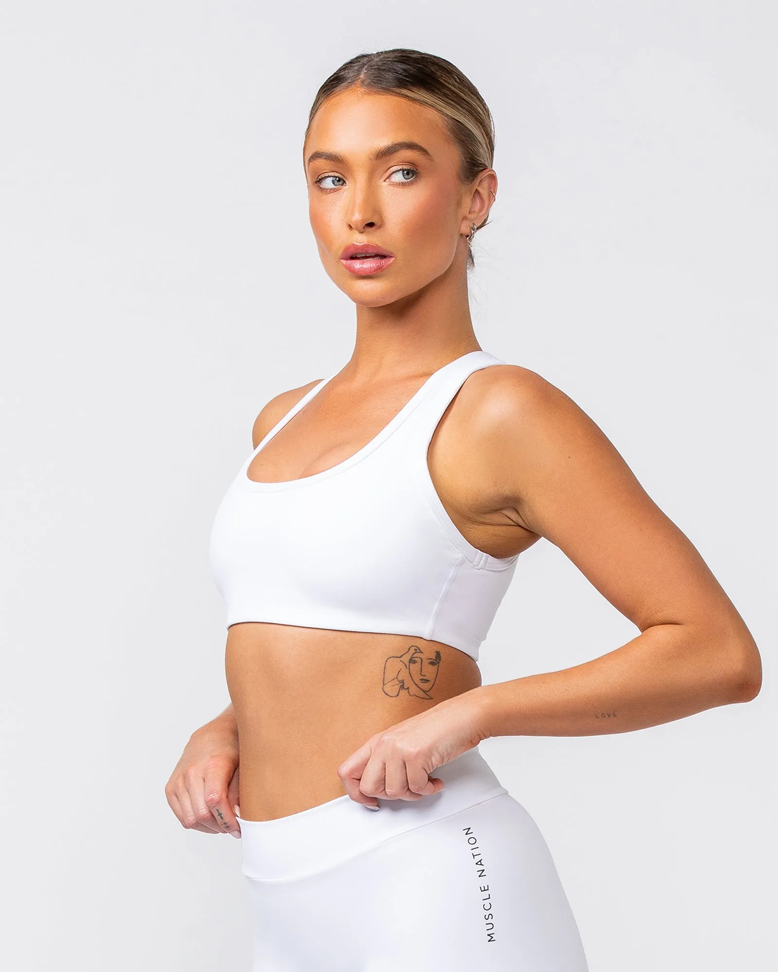 Contrast Bralette - White