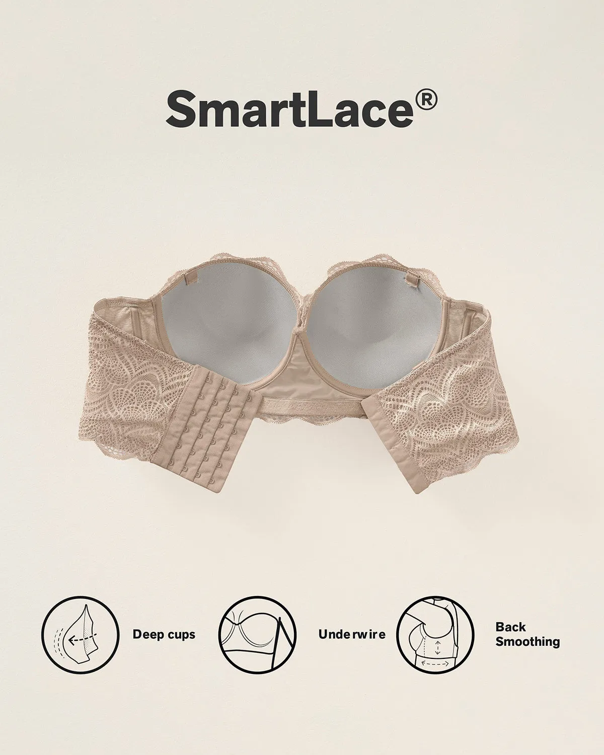 Convertible Balconette Lace Push Up Bra