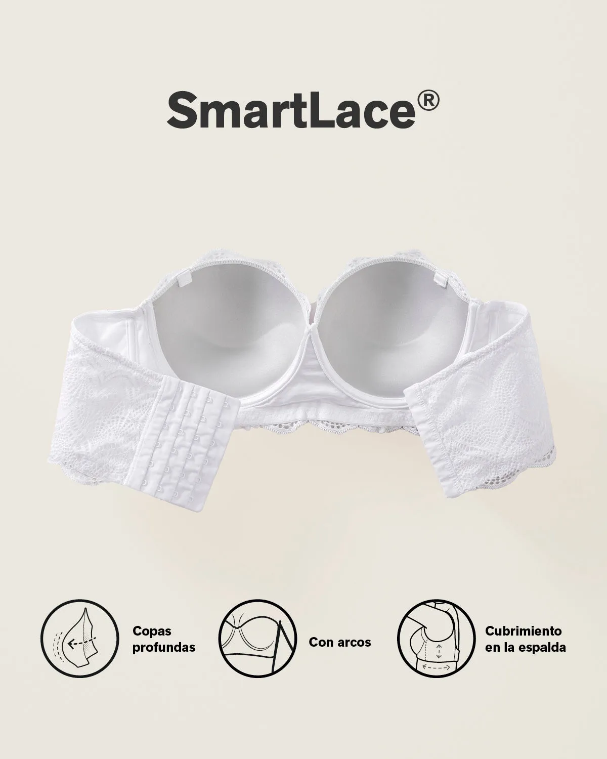 Convertible Balconette Lace Push Up Bra