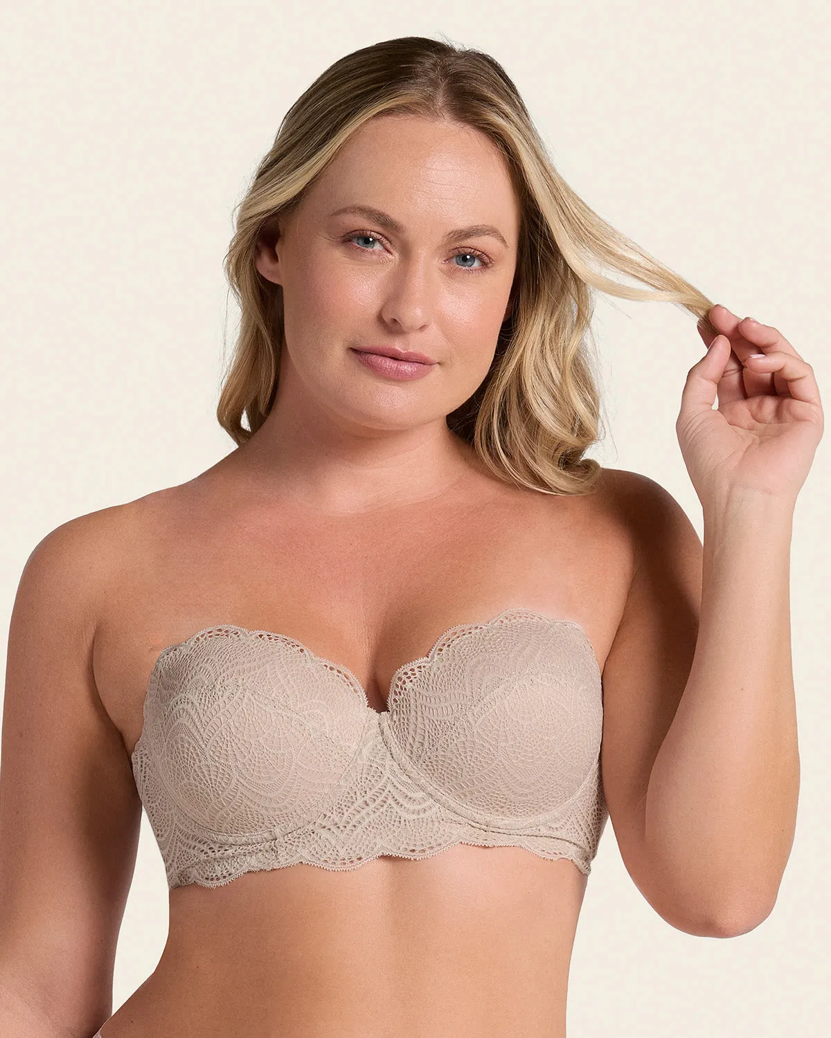 Convertible Balconette Lace Push Up Bra