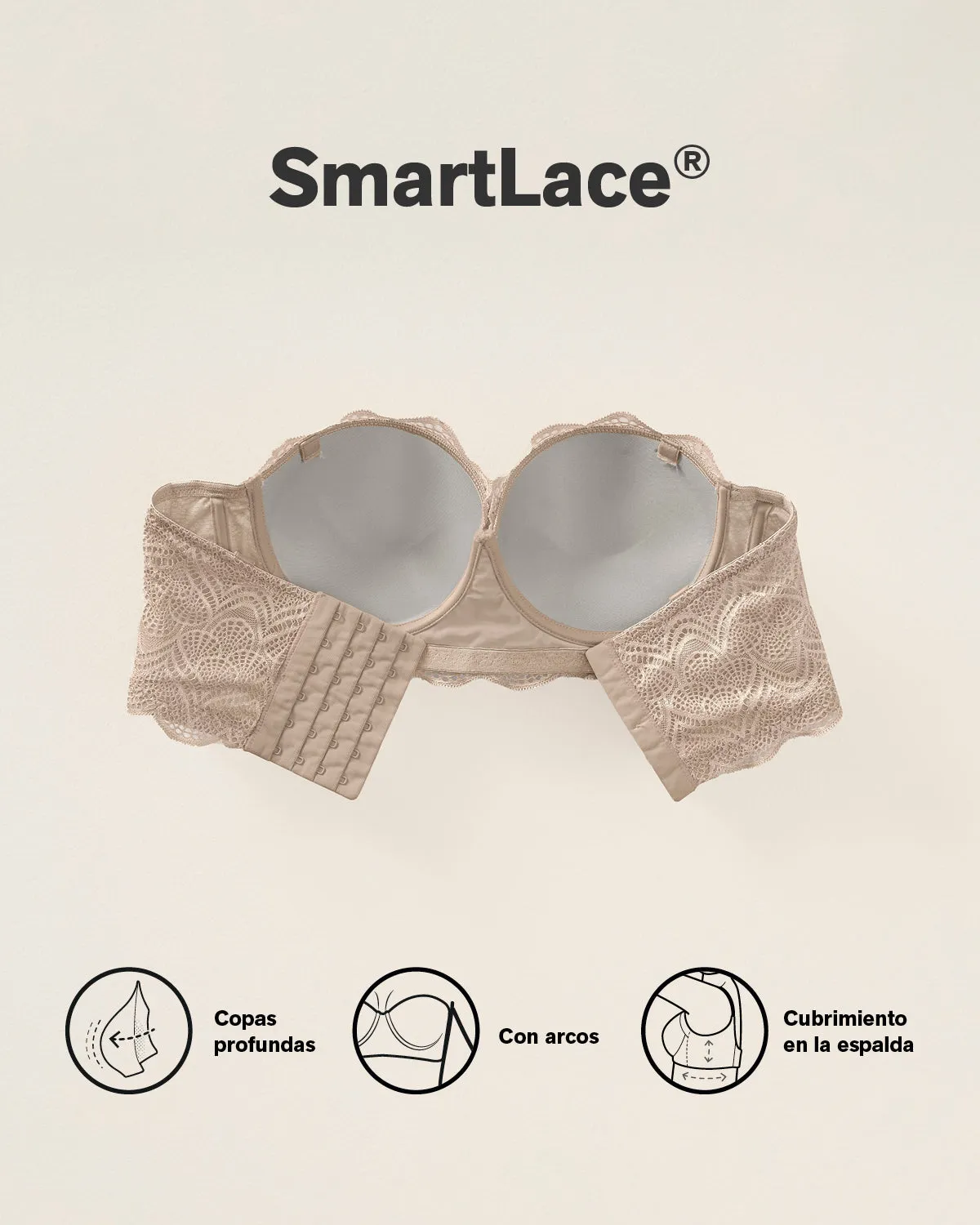 Convertible Balconette Lace Push Up Bra