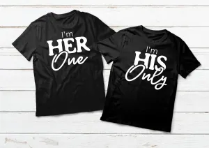 Couples Shirts His and Hers Matching Outfits One and Only Quote