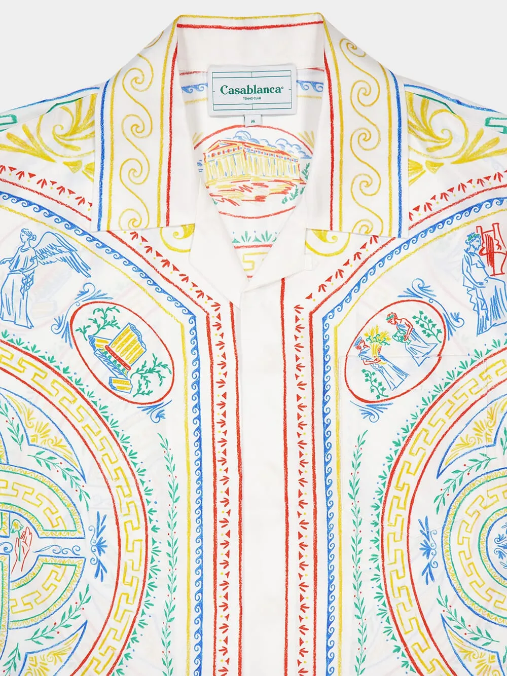 Crayon Vase Silk Twill Cuban Collar Shirt