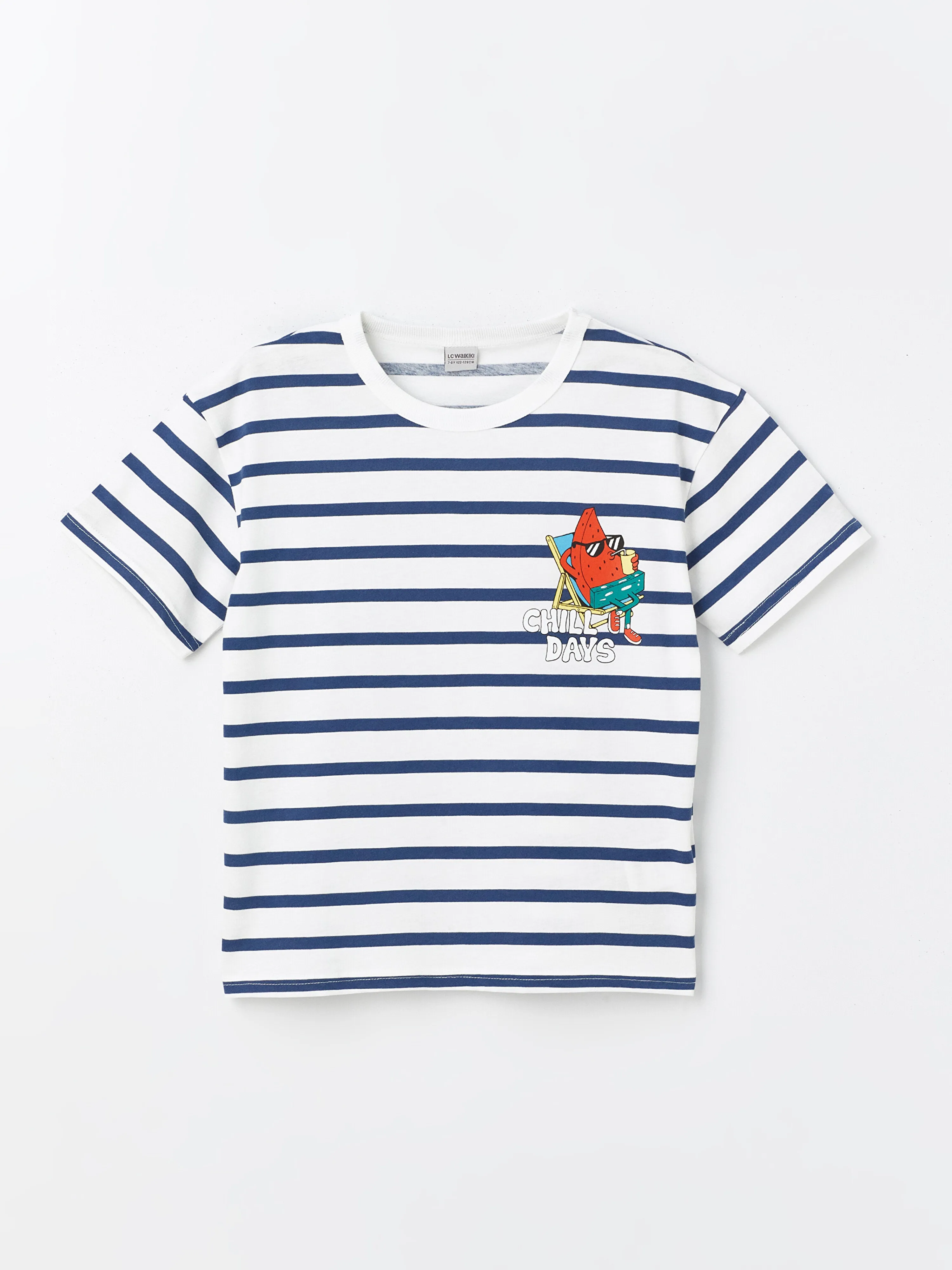 Crew Neck Printed Short Sleeve Boys' T-Shirt and Shorts