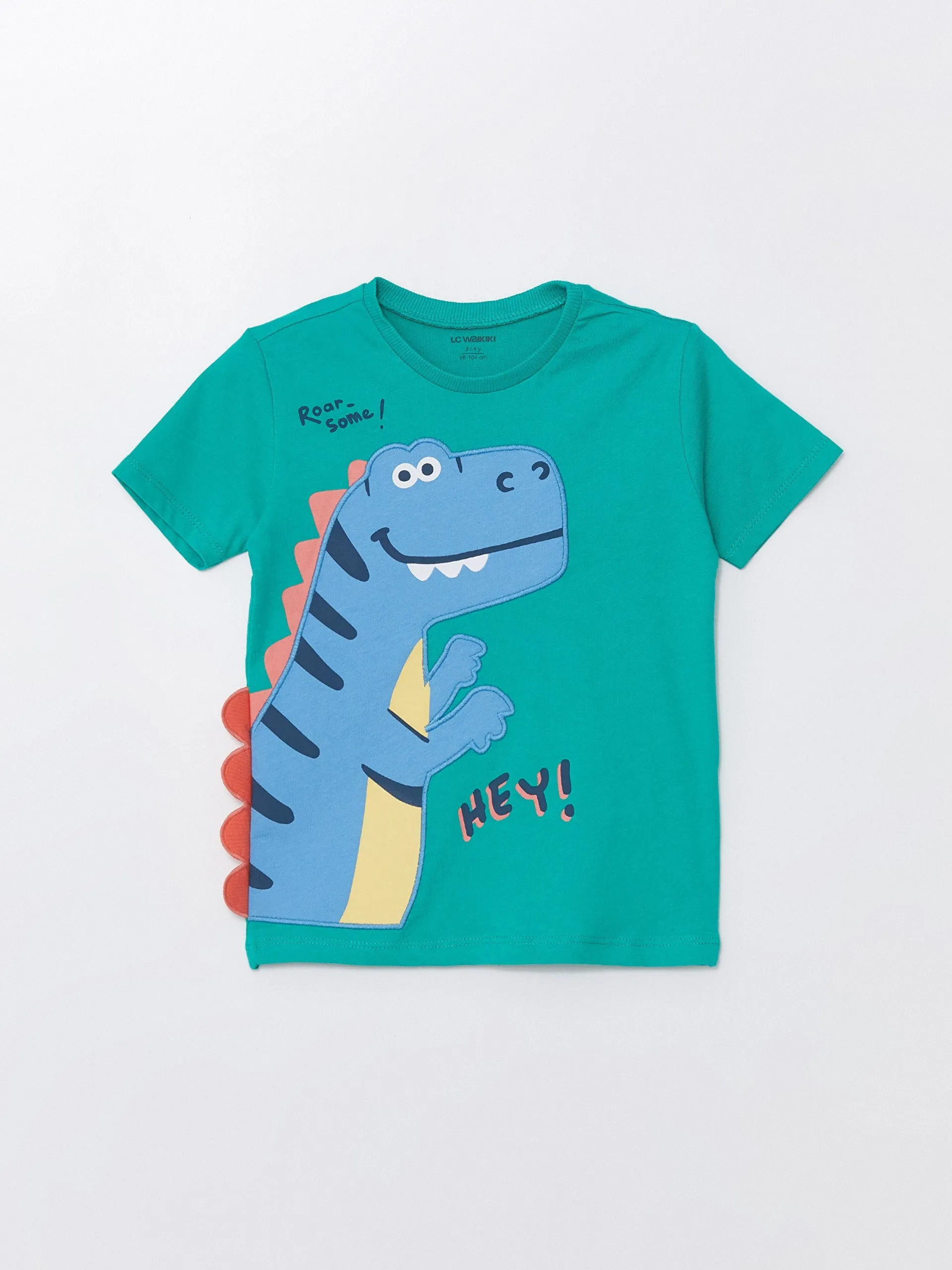 Crew Neck Short Sleeve Printed Baby Boy T-Shirt and Shorts Set of 2
