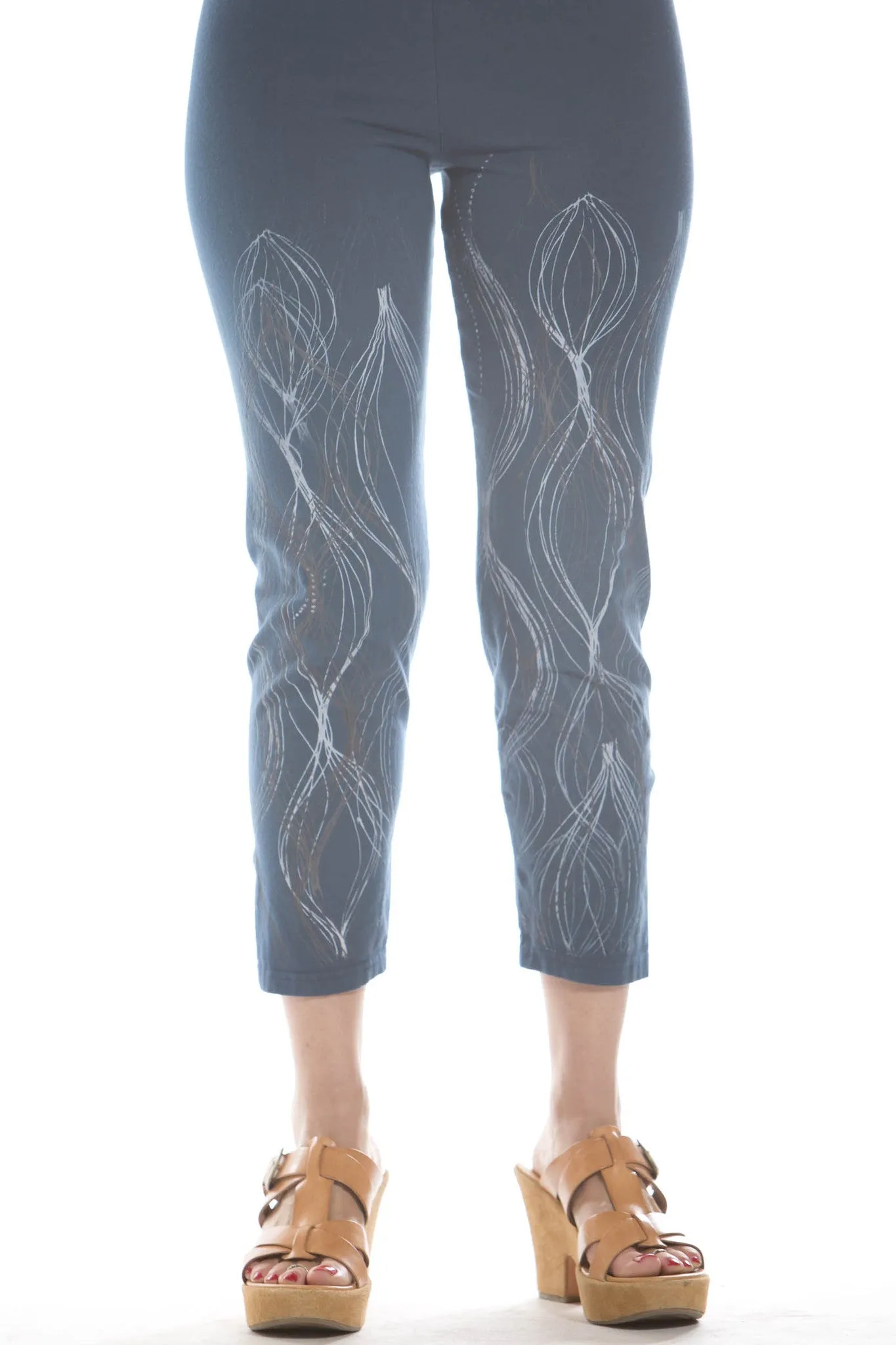 Cropped Legging Printed- Blue Fish Clothing