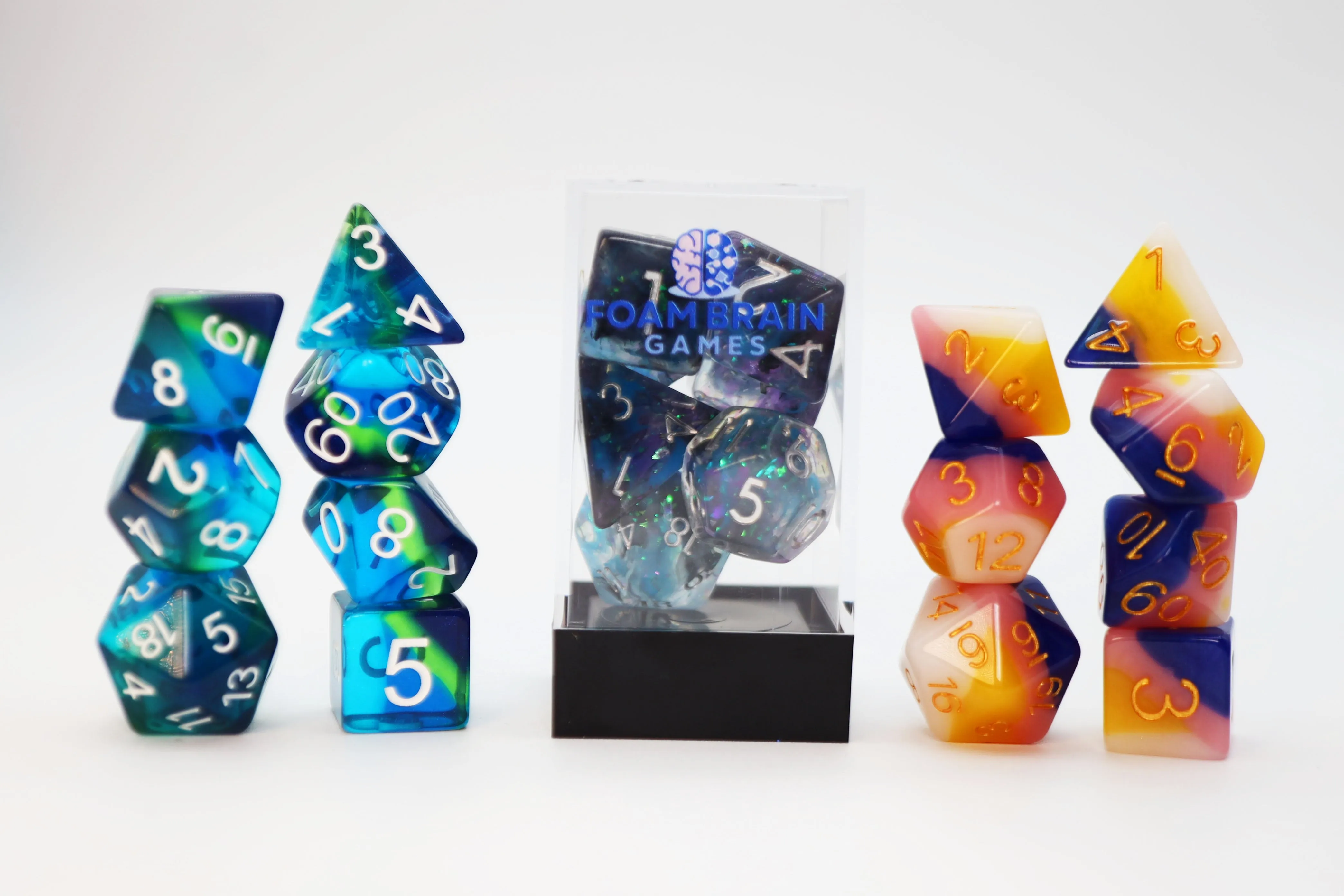 Custom Non-Inclusion Resin RPG Dice Sets