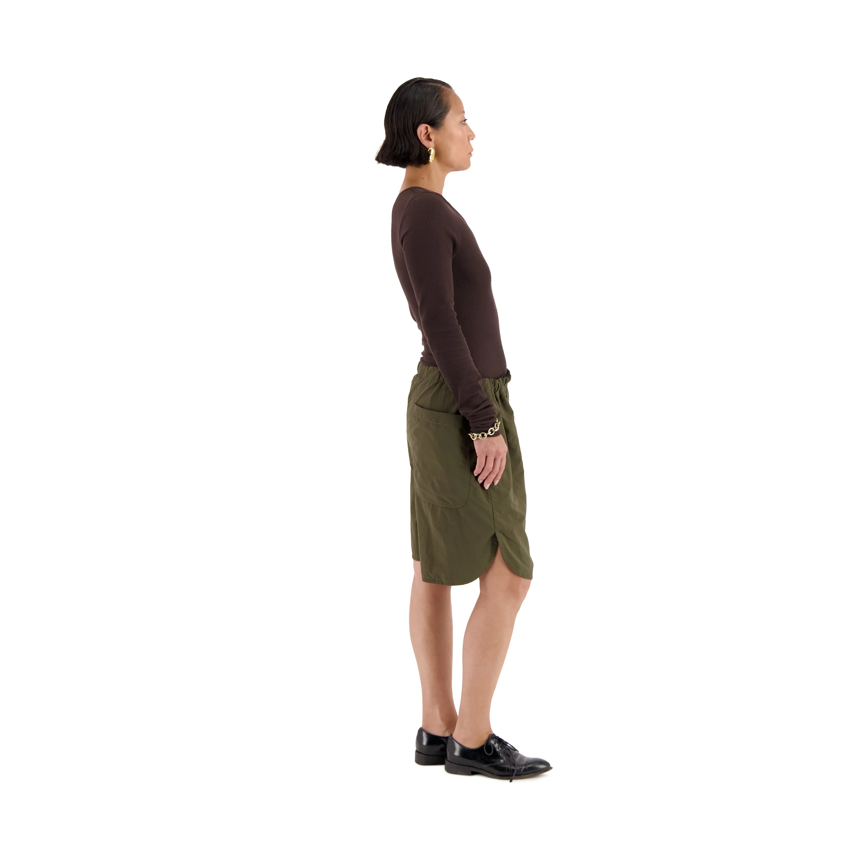 Daniel Unlined Nylon Drawstring Basketball Shorts Dark Khaki Brown