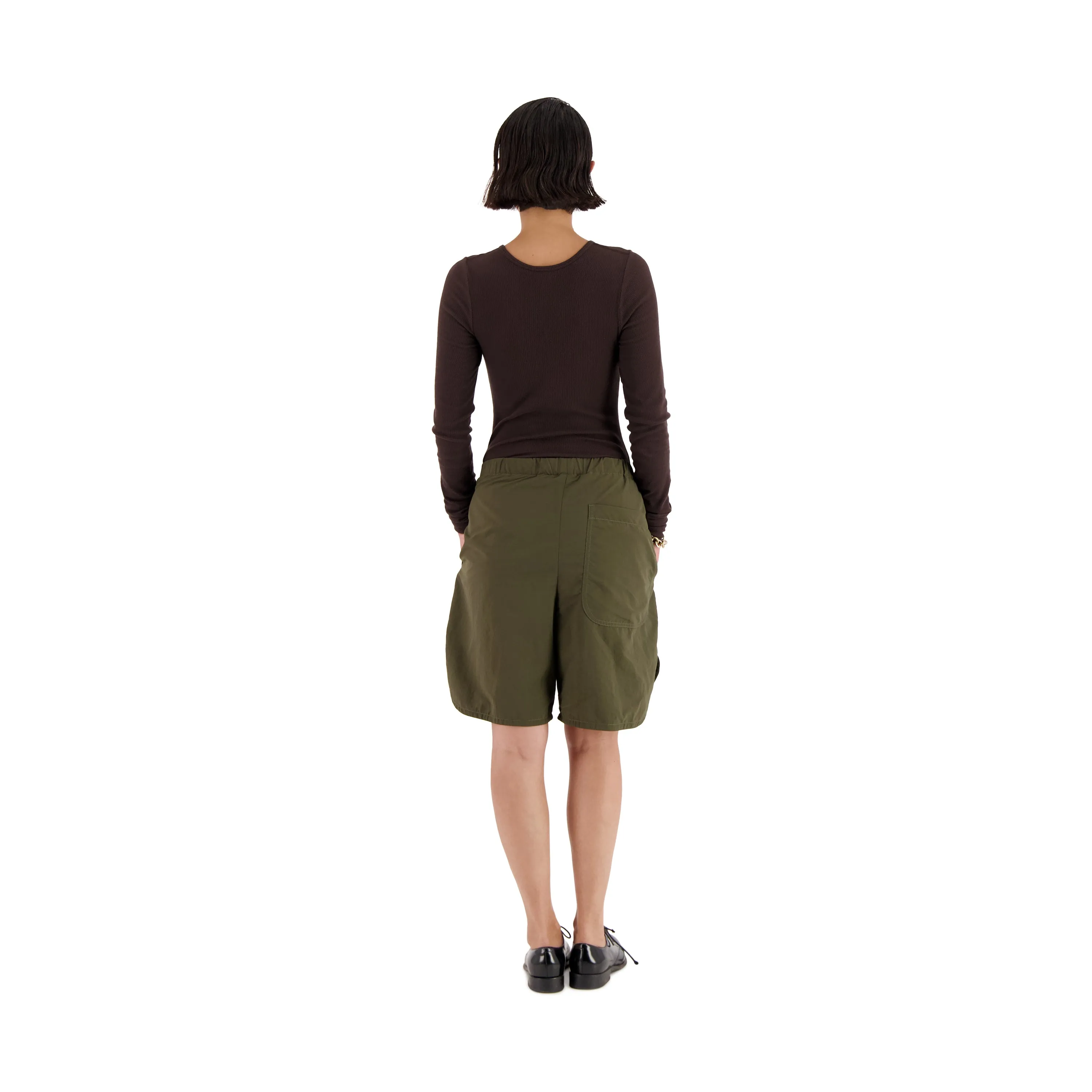 Daniel Unlined Nylon Drawstring Basketball Shorts Dark Khaki Brown