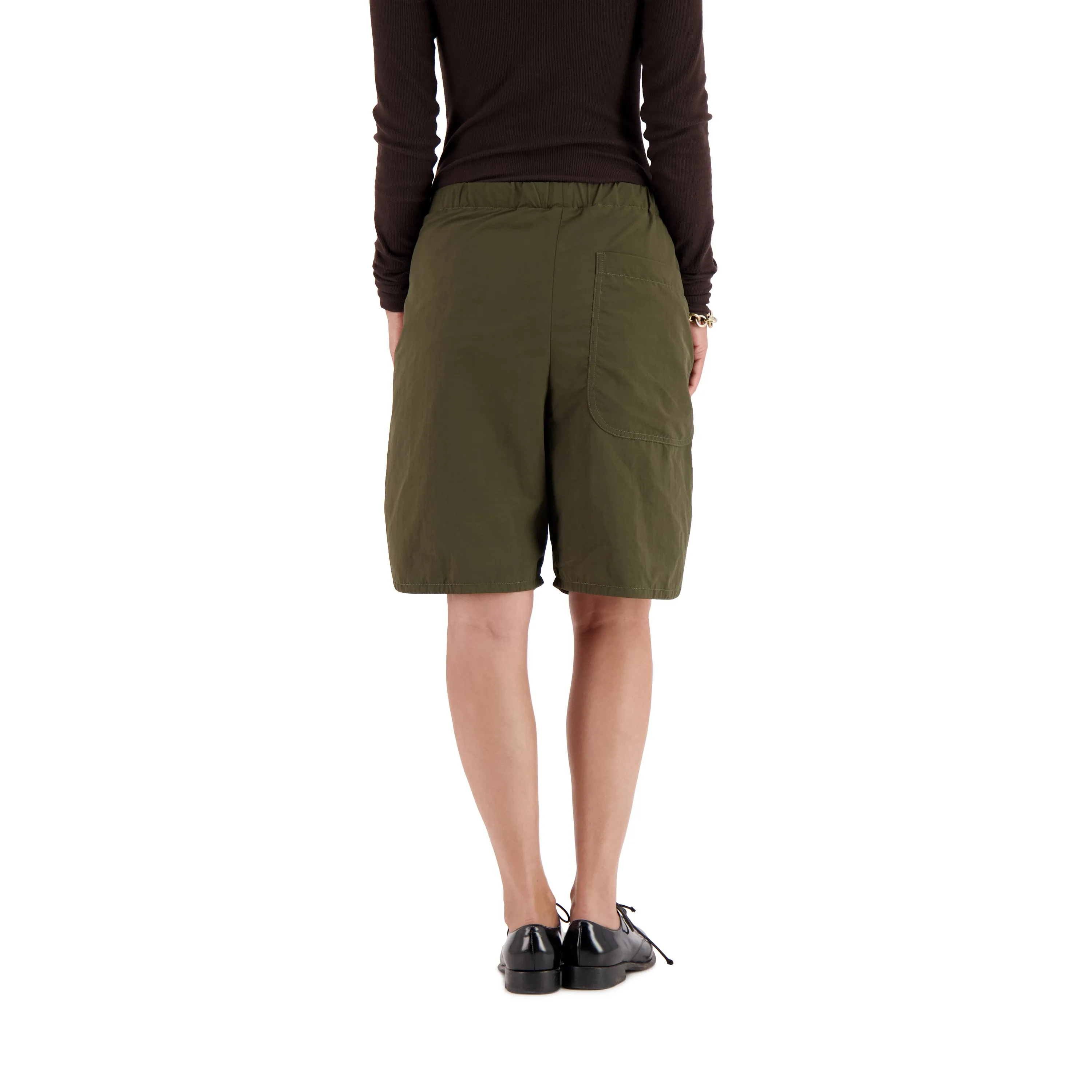 Daniel Unlined Nylon Drawstring Basketball Shorts Dark Khaki Brown