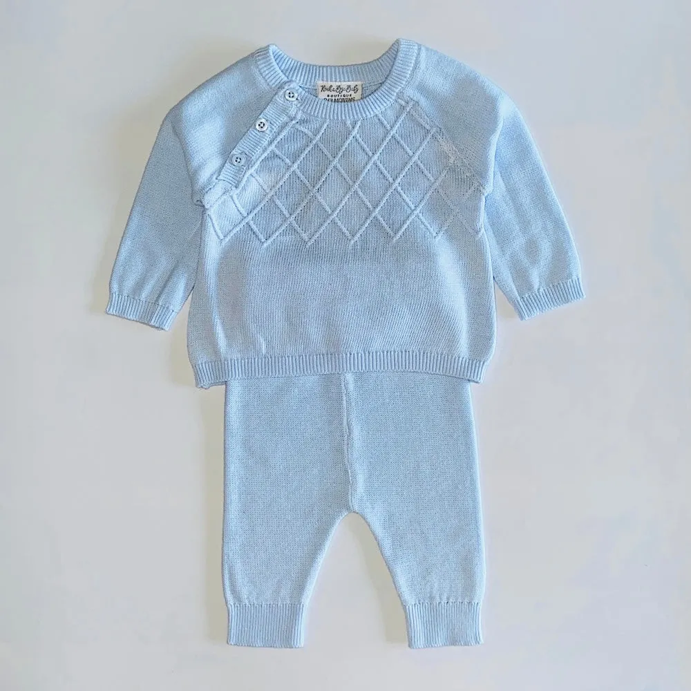 Diamond knitted 2 piece set