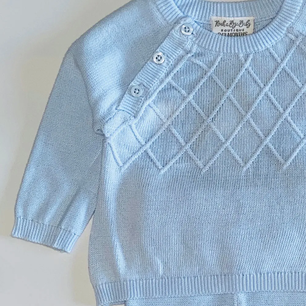 Diamond knitted 2 piece set