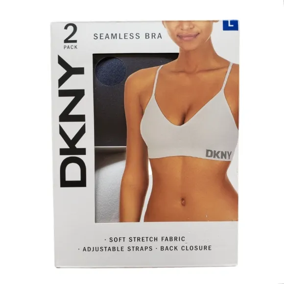 DKNY 2 Seamless Bras with Adjustable Straps NWT!