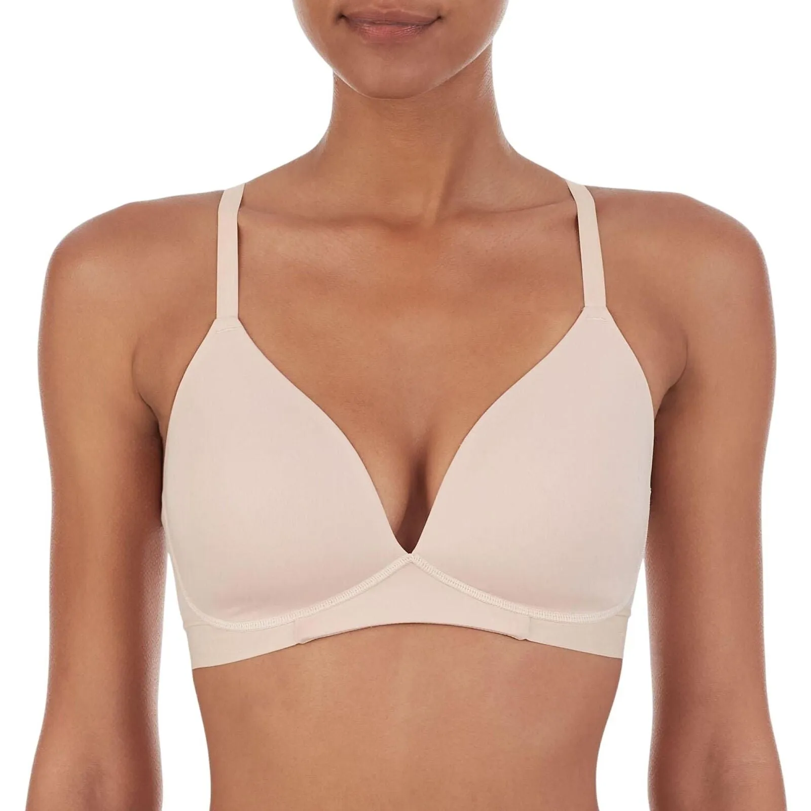 DKNY Womens Wireless Soft Stretch Microfiber Plunge Bra I257Y Black X-Large