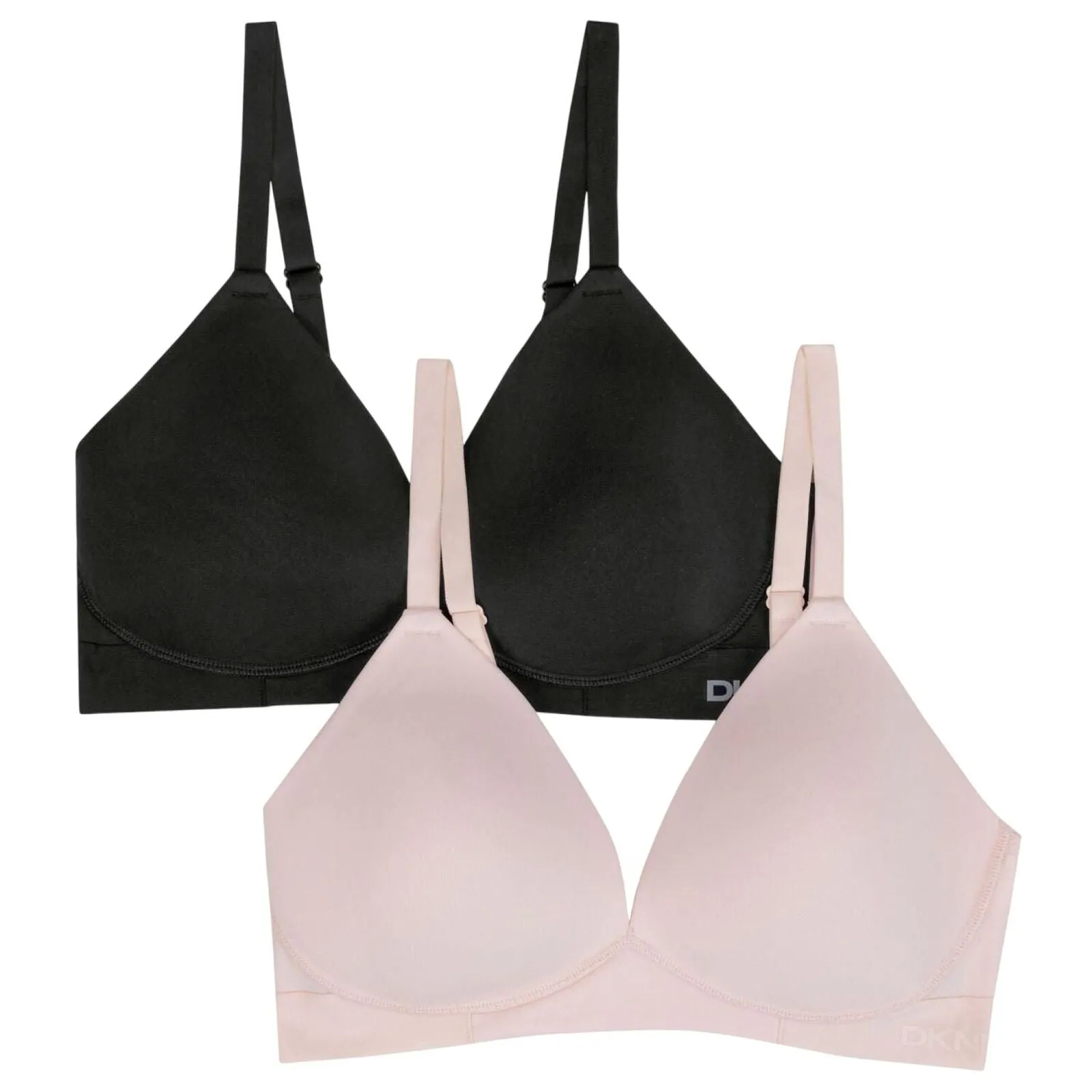 DKNY Womens Wireless Soft Stretch Microfiber Plunge Bra I257Y Black X-Large
