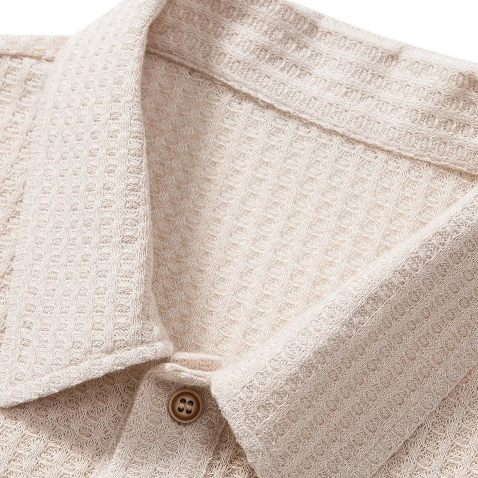 Domoir | Waffle Knit Polo Shirt