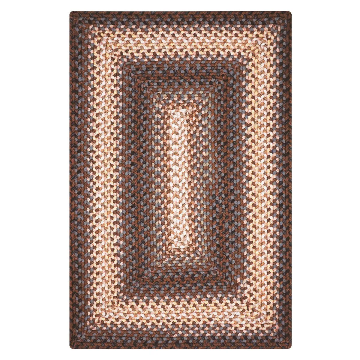 Driftwood Brown Ultra Durable Small Braided Rugs In Set