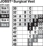 EA/1 JOBST SURGICAL VEST W/LEFT CUP ONLY, SIZE 3, 39 1/8IN-43IN (99CM-109CM)