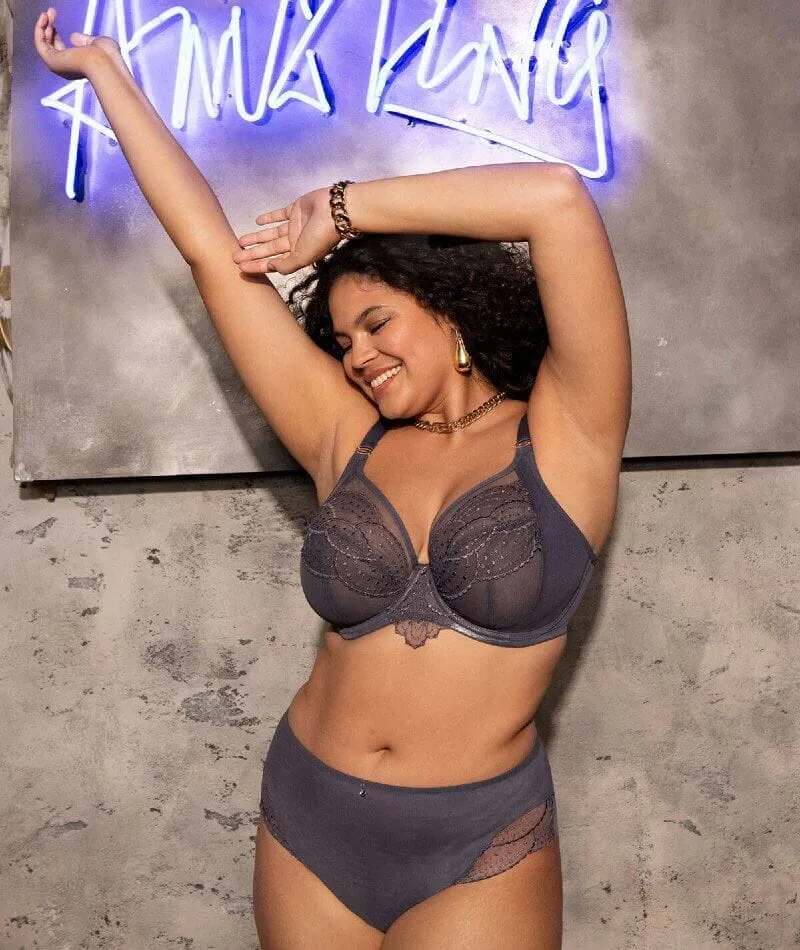 Elomi Priya Underwired Plunge Bra - Storm