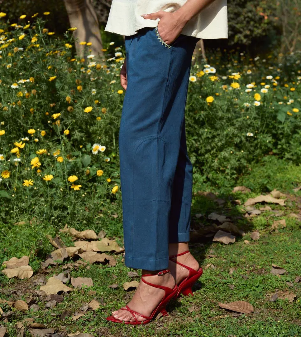 EMI WOMENS PANTS WITH EMBROIDERY