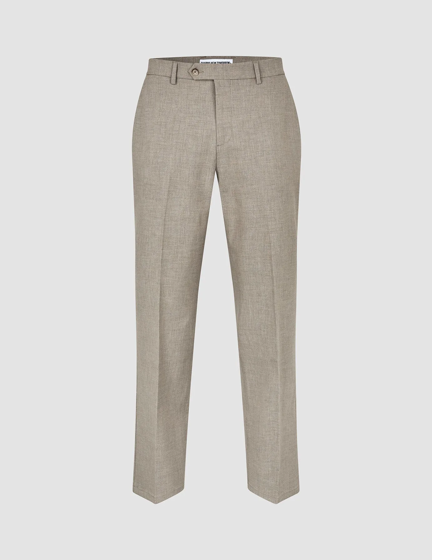 Essential Suit Pants Relaxed Fit Beige Melange