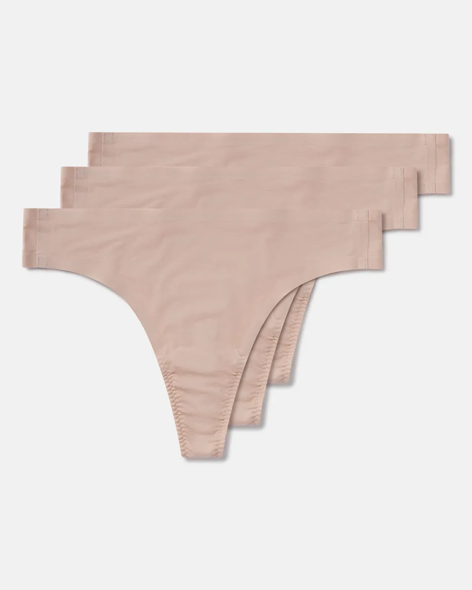 Experience Ultimate Comfort: SPANXsmooth™ Fit-To-You Modal Thong 3-Pack Box