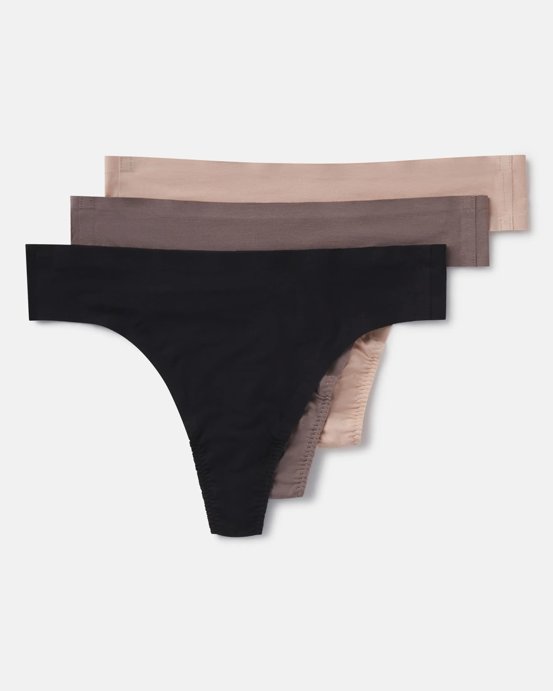 Experience Ultimate Comfort: SPANXsmooth™ Fit-To-You Modal Thong 3-Pack Box