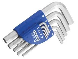 Expert Hexagon Key Short Arm Set Of 9 Metric (1.5 - 10Mm)