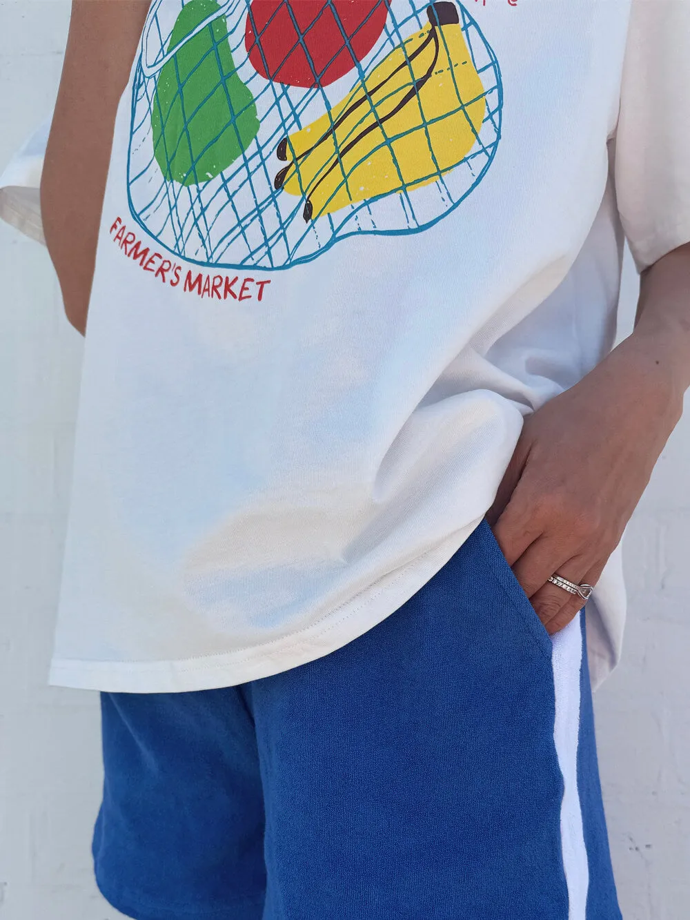 Farmer's Market Relaxed Tee - White
