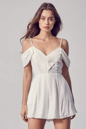 Feel The Joy White Romper- FINAL SALE