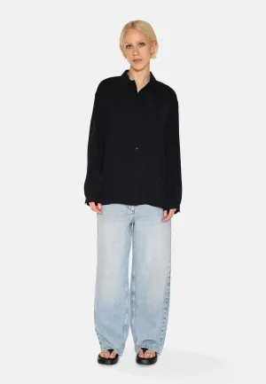 Fern long sleeved shirt 3859 - Black