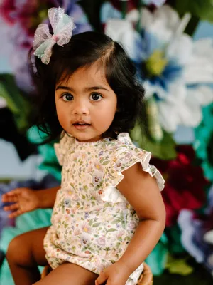 Fleur Harris - 'Garden Ditsy' Sweet Bubble Romper - Snow