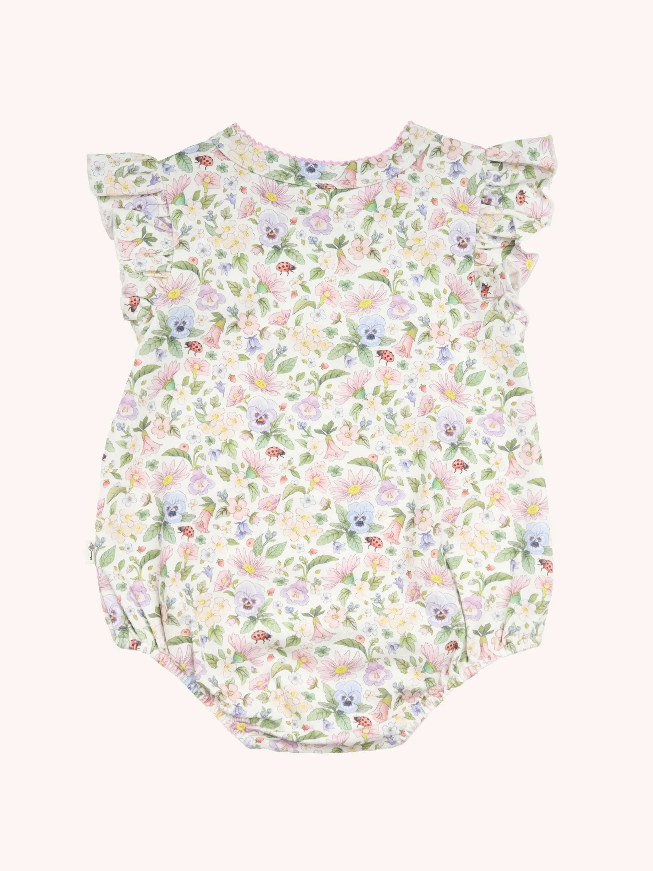 Fleur Harris - 'Garden Ditsy' Sweet Bubble Romper - Snow