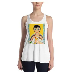 Floral Flapper Girl Racerback Tank
