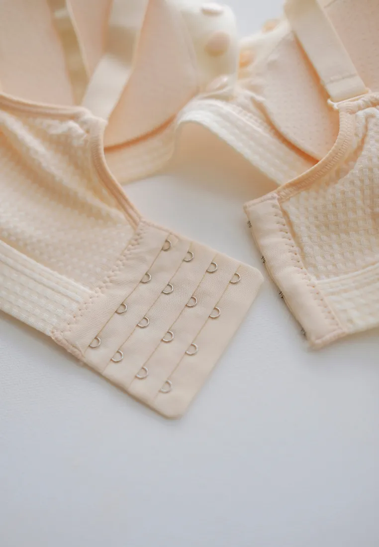 Front Buckle Maternity Nursing Bra (Beige)