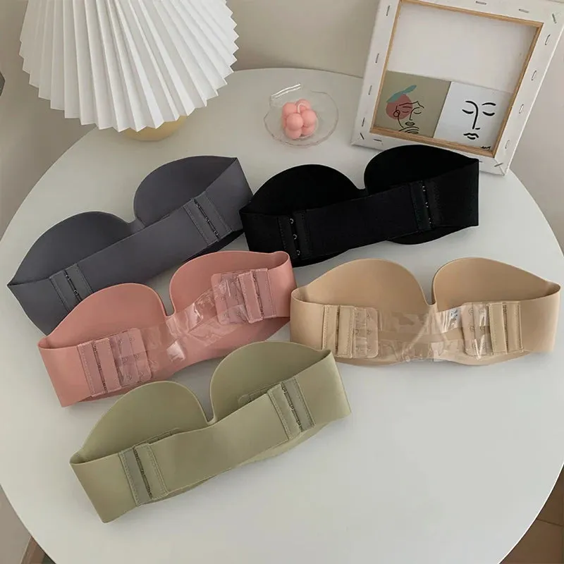 Front Closure Strapless Seamless Push-Up Bra - Sexy Lingerie for Women