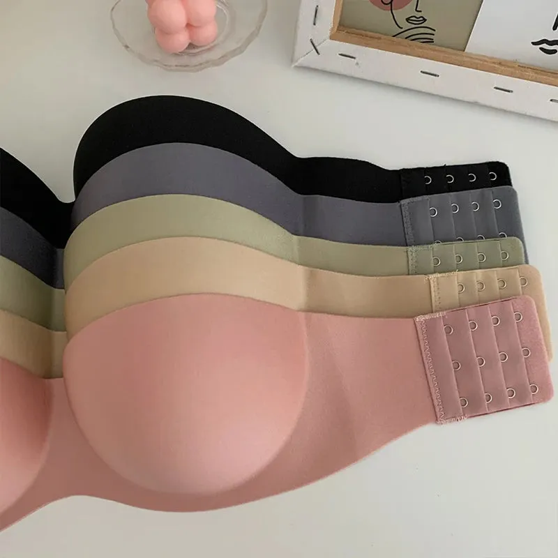 Front Closure Strapless Seamless Push-Up Bra - Sexy Lingerie for Women