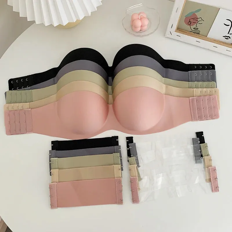 Front Closure Strapless Seamless Push-Up Bra - Sexy Lingerie for Women