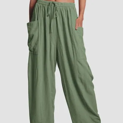 Full Size Wide Leg Pants with Pockets